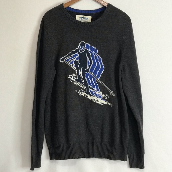 urban pipeline Other - Urban Pipeline Men Crewneck Graphic Skiing Sweater